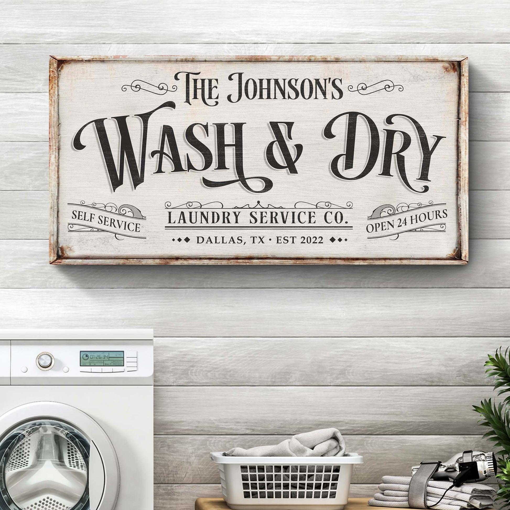 Personalized Laundry Service Sign  - Image by Tailored Canvases