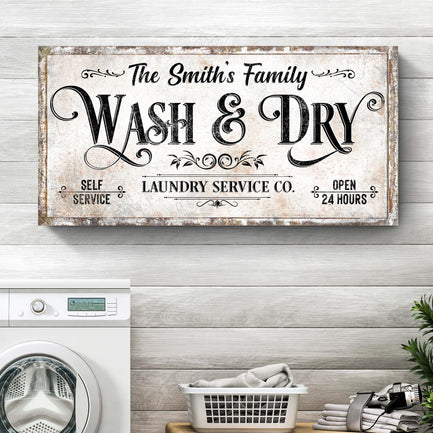 Personalized Laundry Service Sign II  - Image by Tailored Canvases
