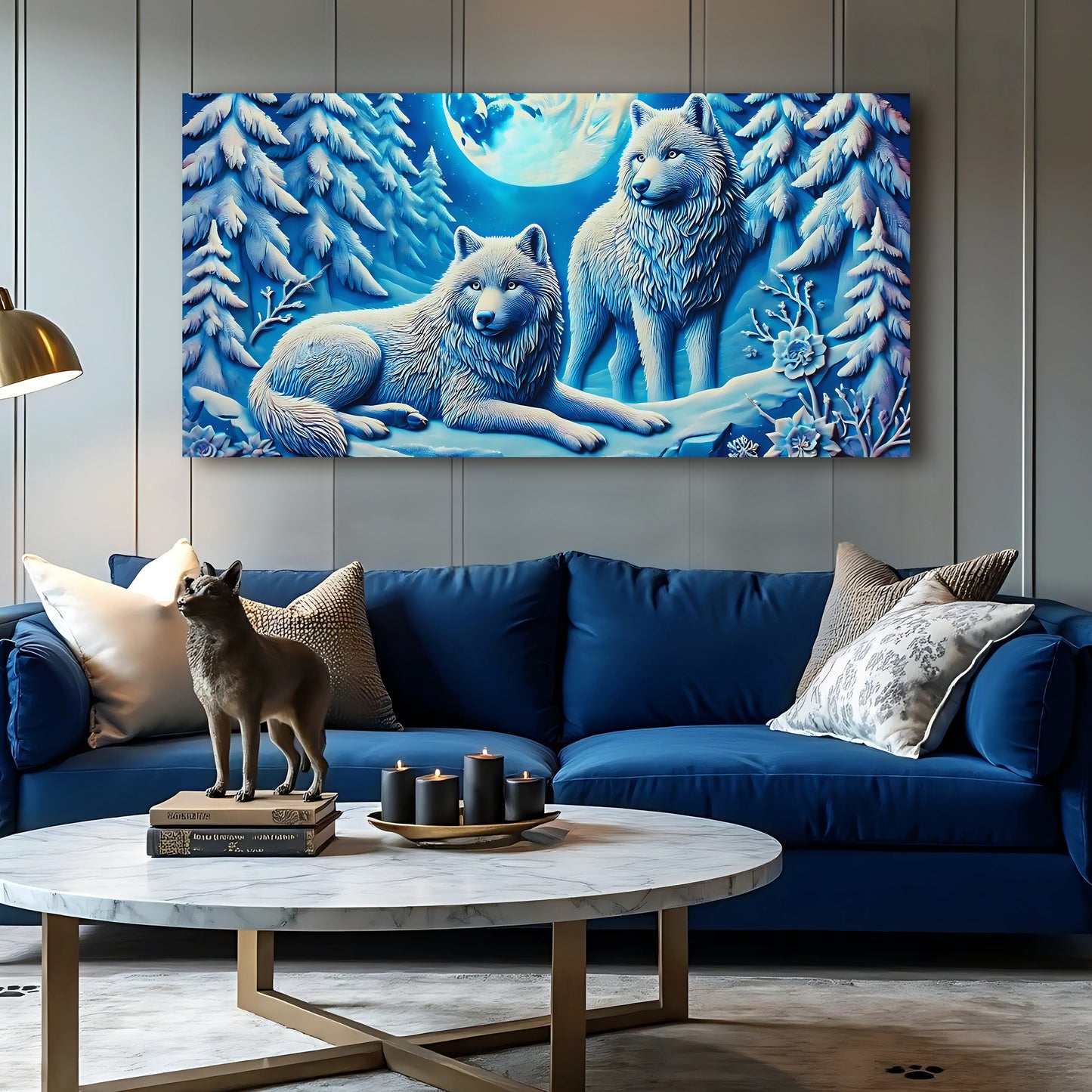 3D Wolves Wall Art V