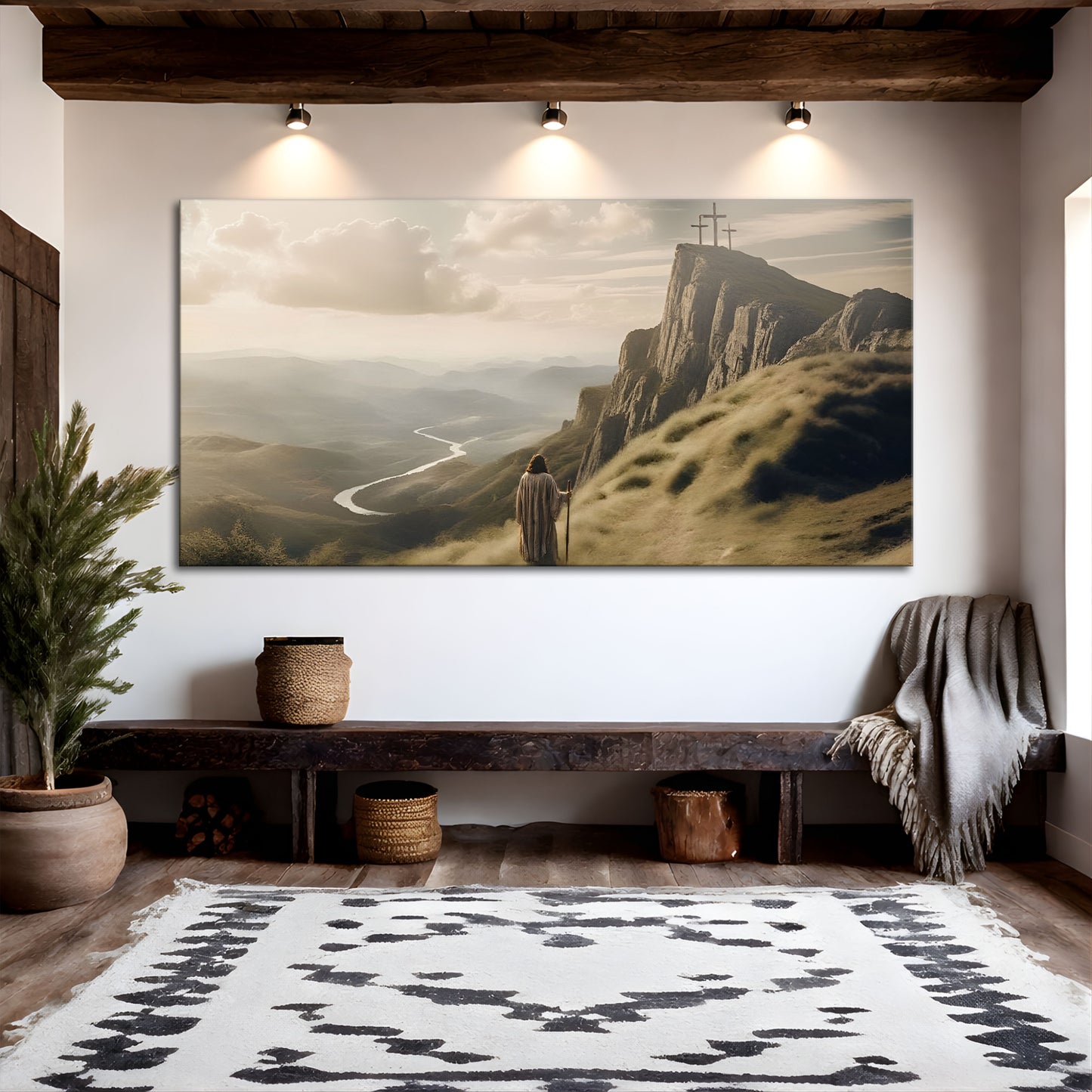 Walking to Golgotha Faith Wall Art