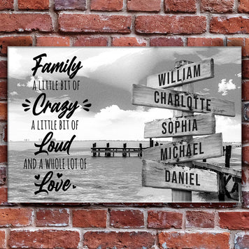 A Lot of Love Family Names Sign