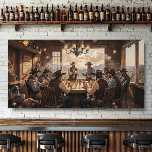 Cowboys, Cards, & Drinks Wall Art