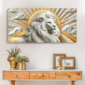 3D Majestic Lion Wall Art III