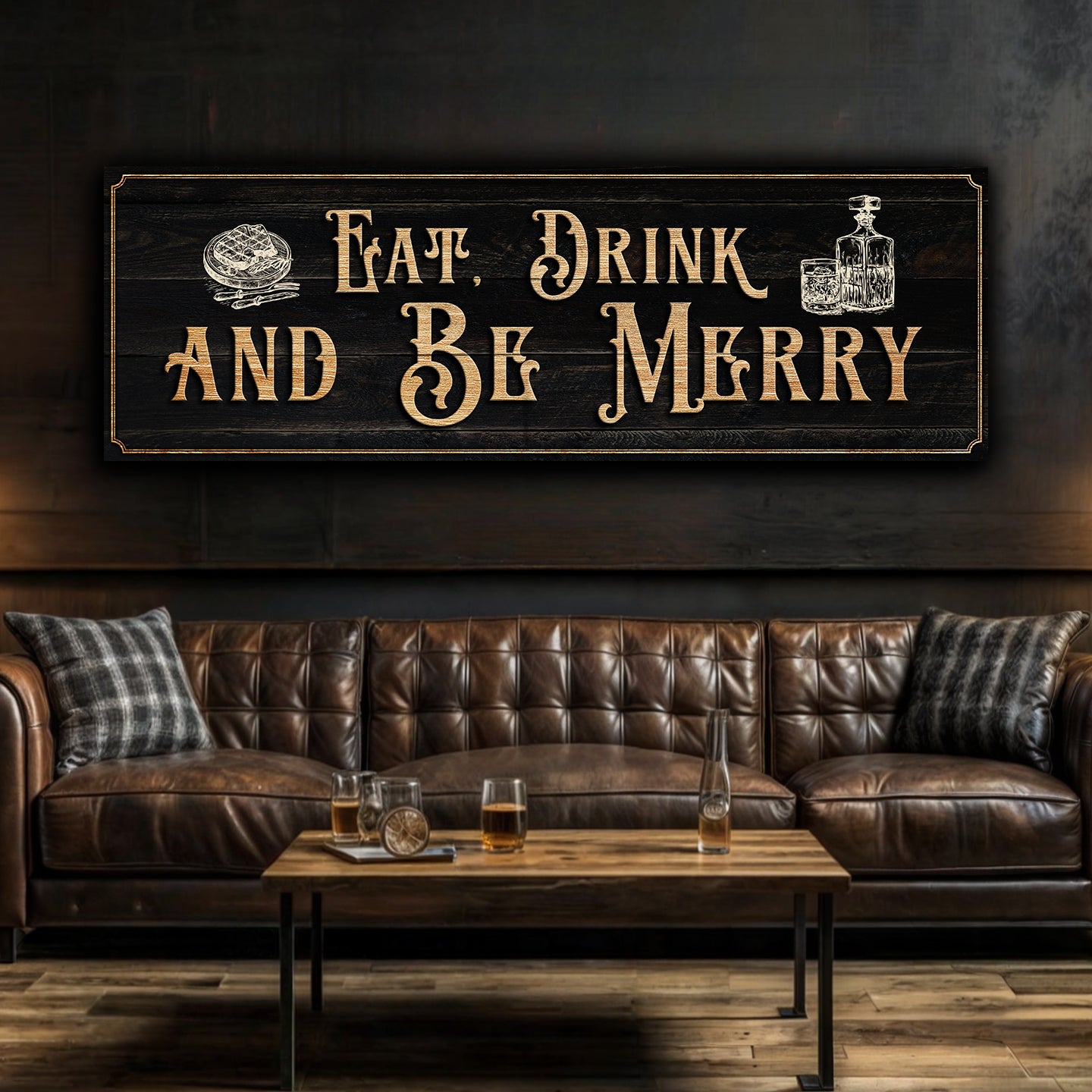 Eat, Drink And Be Merry Family Sign