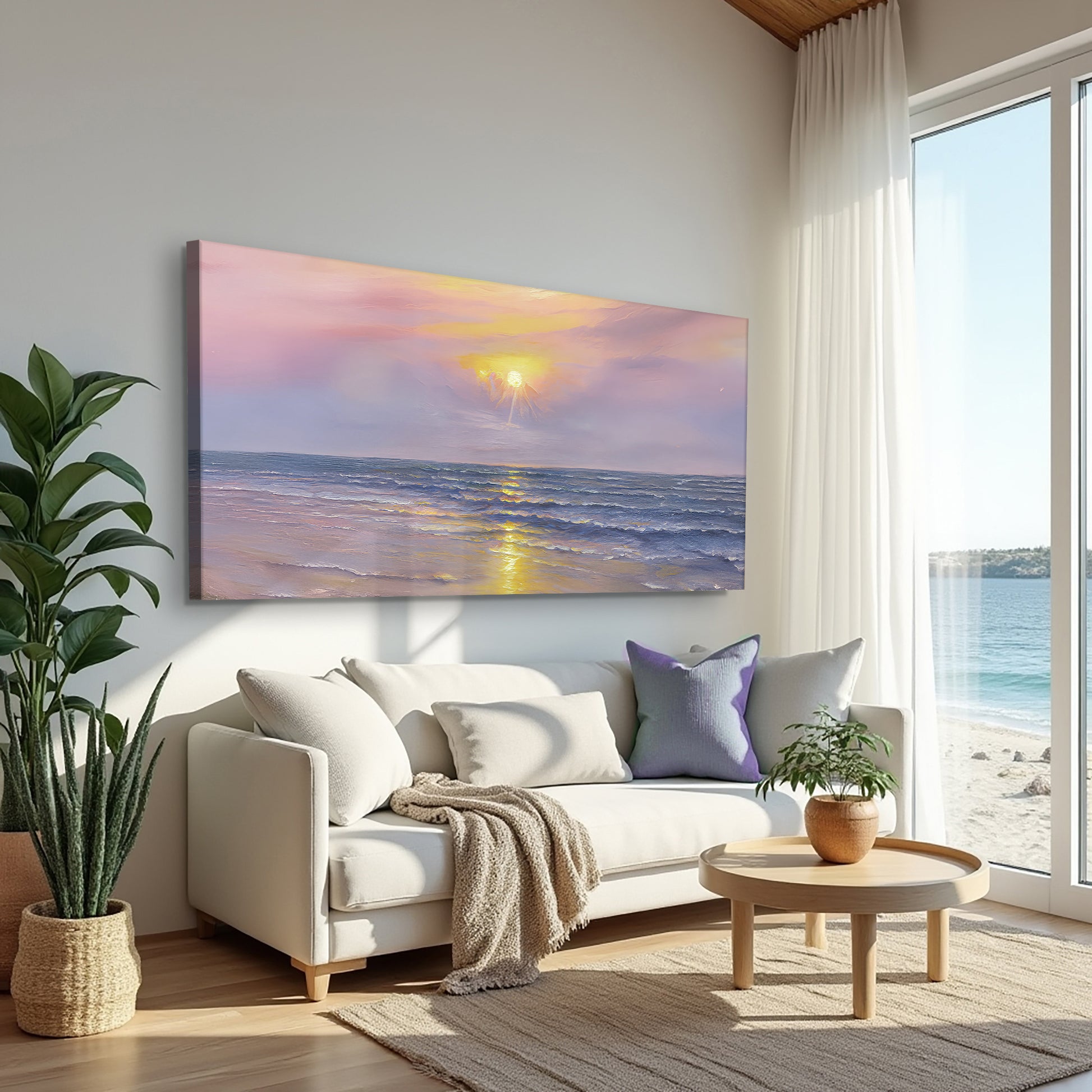 Purple Skies Beach Wall Art II
