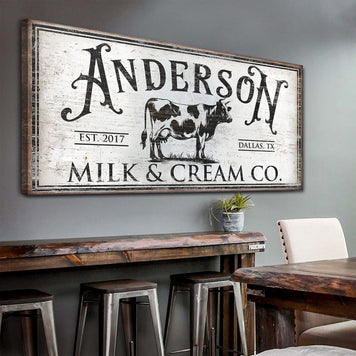 Personalized Milk & Cream Co Sign