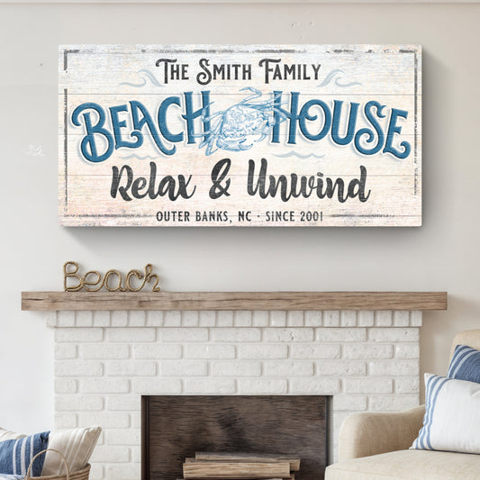 Beach House Sign IV - Image by Tailored Canvases