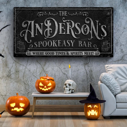 Personalized Spookeasy Bar Sign  - Image by Tailored Canvases