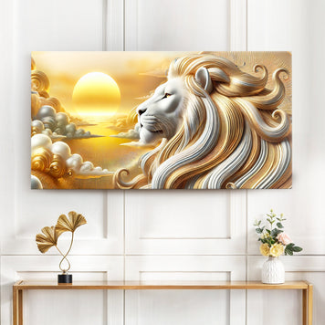 3D Majestic Lion Wall Art V