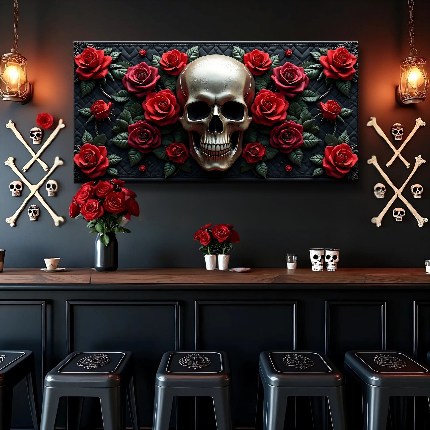 3D Vintage Skull Wall Art V