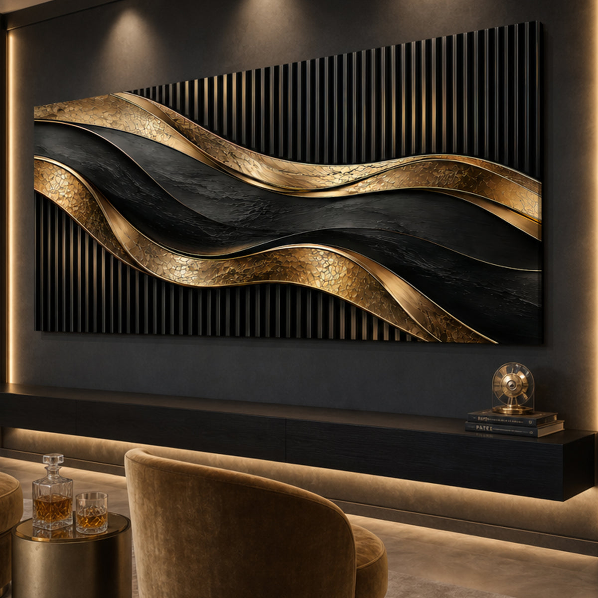 Luxury Obsidian Waves