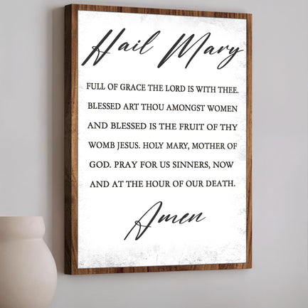 The Hail Mary Faith Sign
