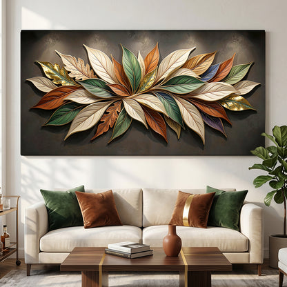 Earthtone Petals - Elegant Golden Dusk