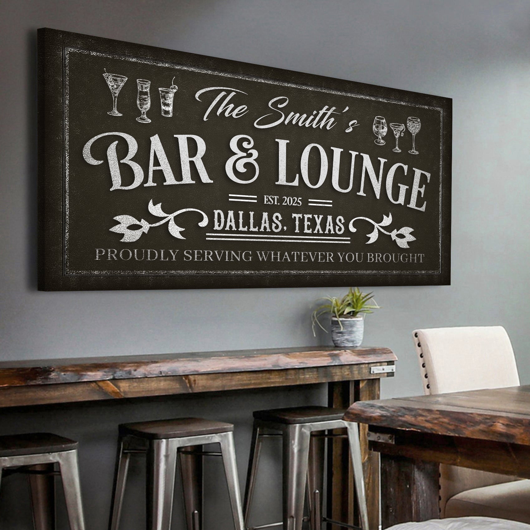 Personalized Bar and Lounge Wall Sign