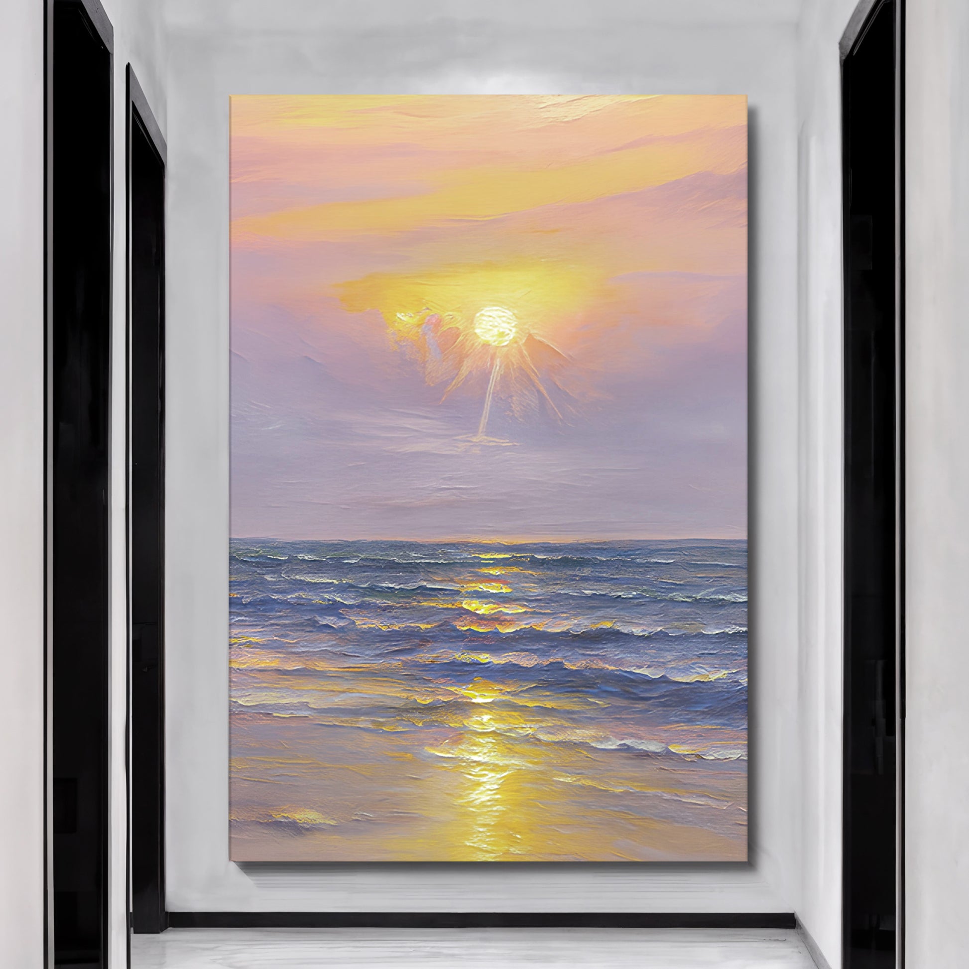 Purple Skies Abstract Beach Wall Art