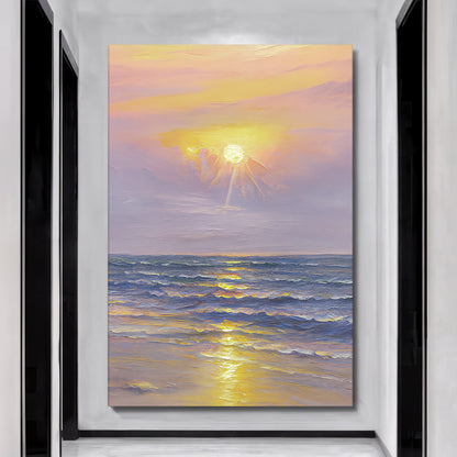 Purple Skies Abstract Beach Wall Art