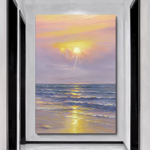 Purple Skies Abstract Beach Wall Art