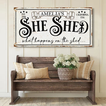 Personalized She Shed Sign IV