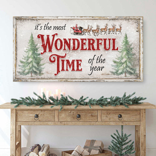 It's The Most Wonderful Time Of The Year Christmas Wall Art