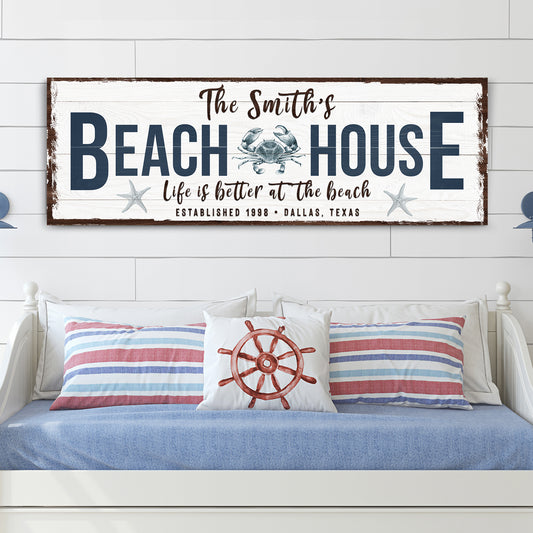 Personalized Beach House Sign - Image by Tailored Canvases