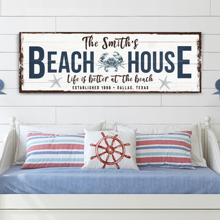 Personalized Beach House Sign  - Image by Tailored Canvases