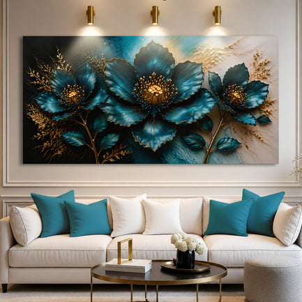 Teal Flower Elegance