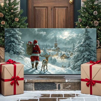 Starry Landscape Christmas Eve Wall Art