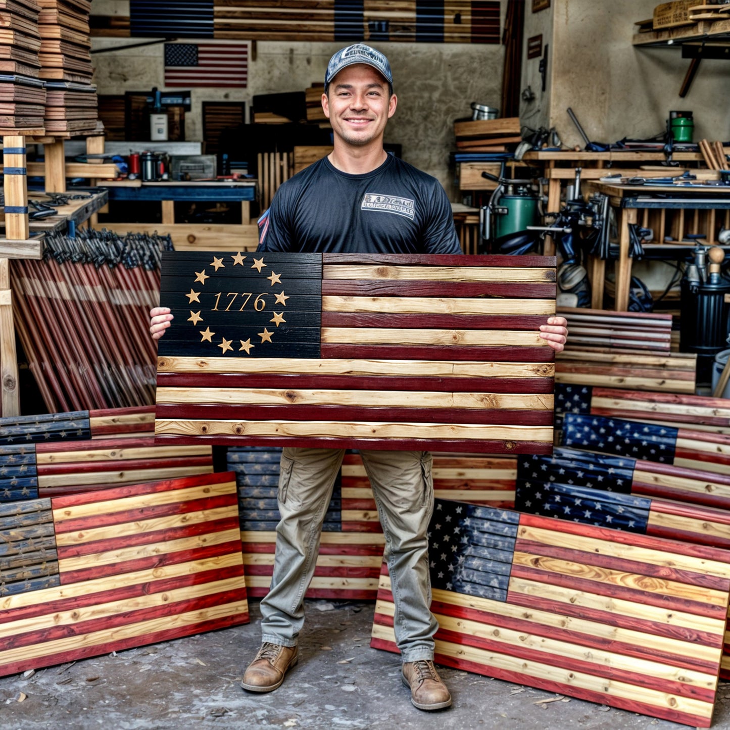 1776 American Flag Wall Art