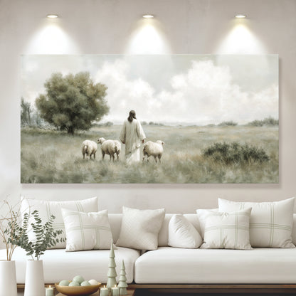 Sheeps Guided by Grace Christmas Wall Art