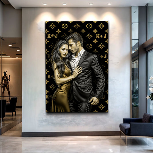 Personalized Luxury Couple Canvas Sign