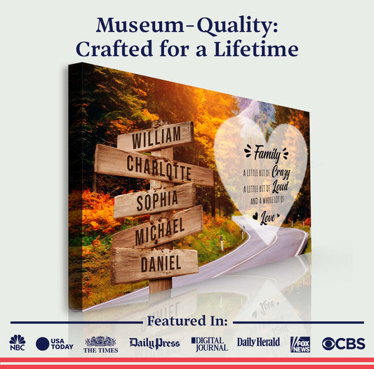 A Lot of Love Family Names Sign II