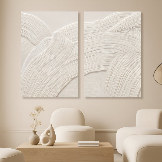 Minimalist Waves Duo Wall Art