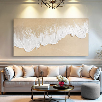 White Waves on Brown Sand Wall Art III