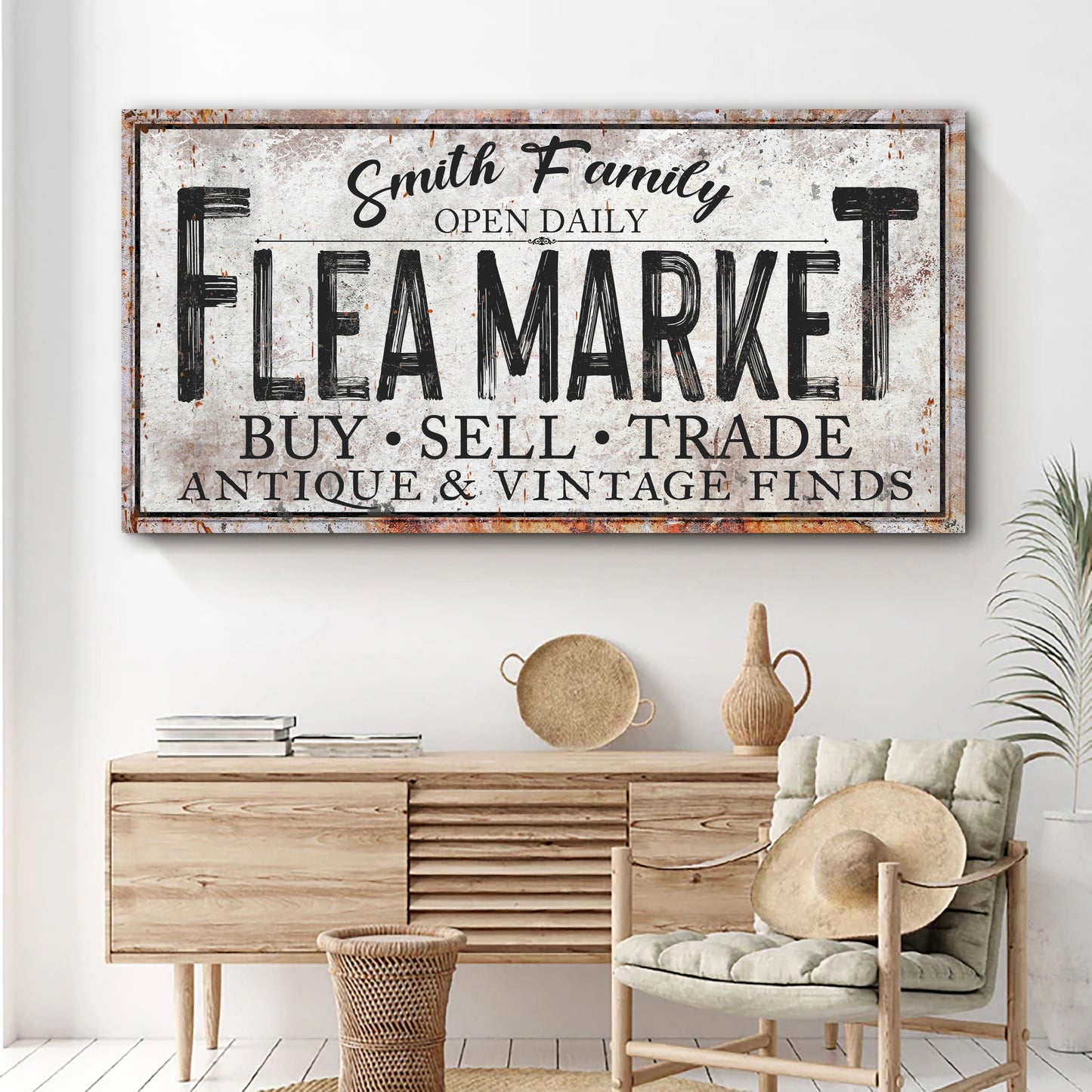 Family Flea Market Sign