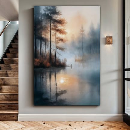 Misty Lake Wall Art
