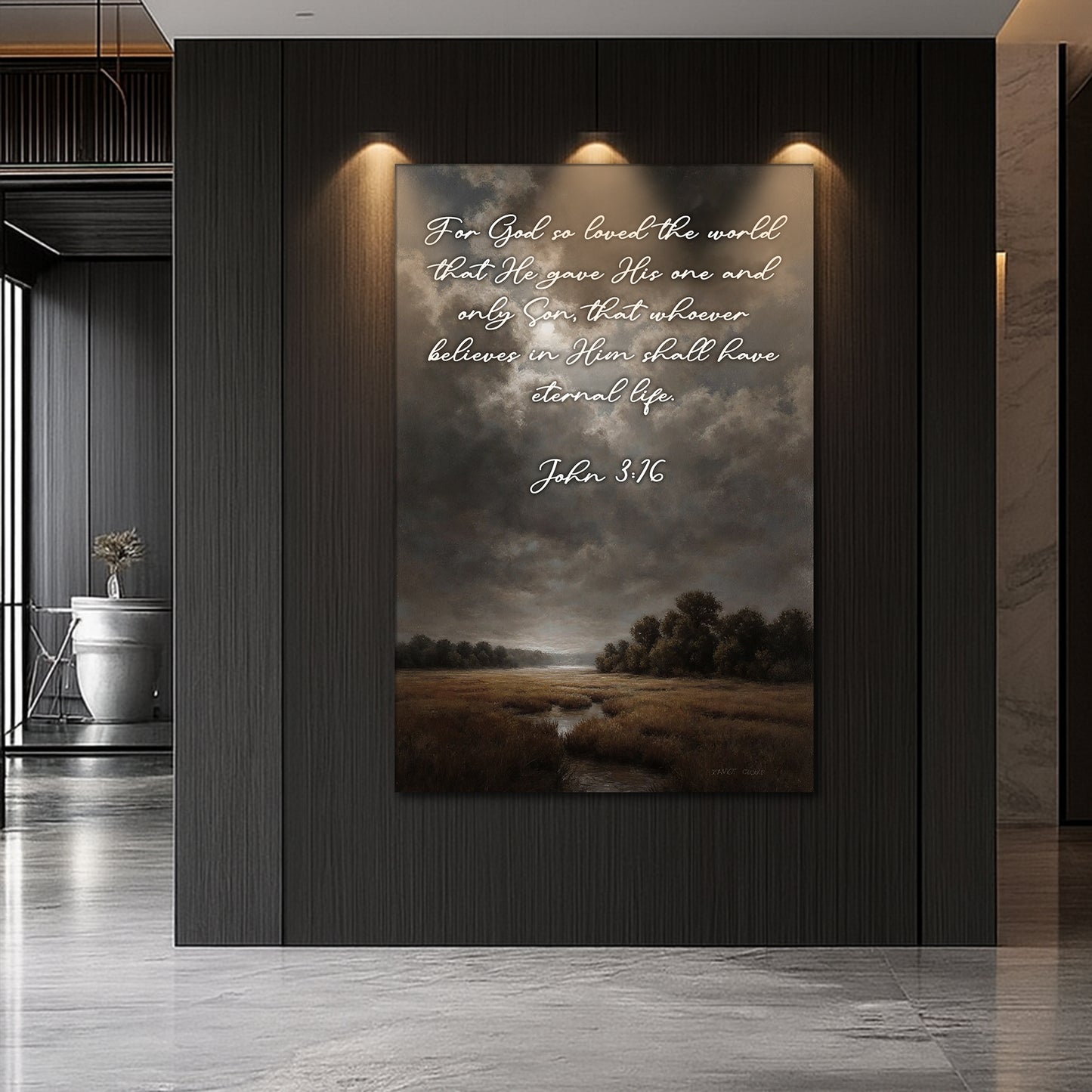 John 3:16: For God So Loved The World Faith Sign IX