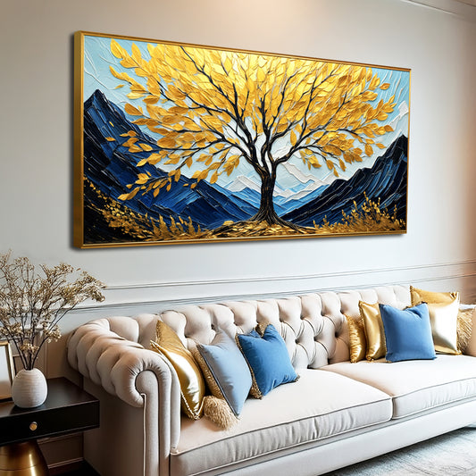 Golden Sanctuary Impasto Wall Art