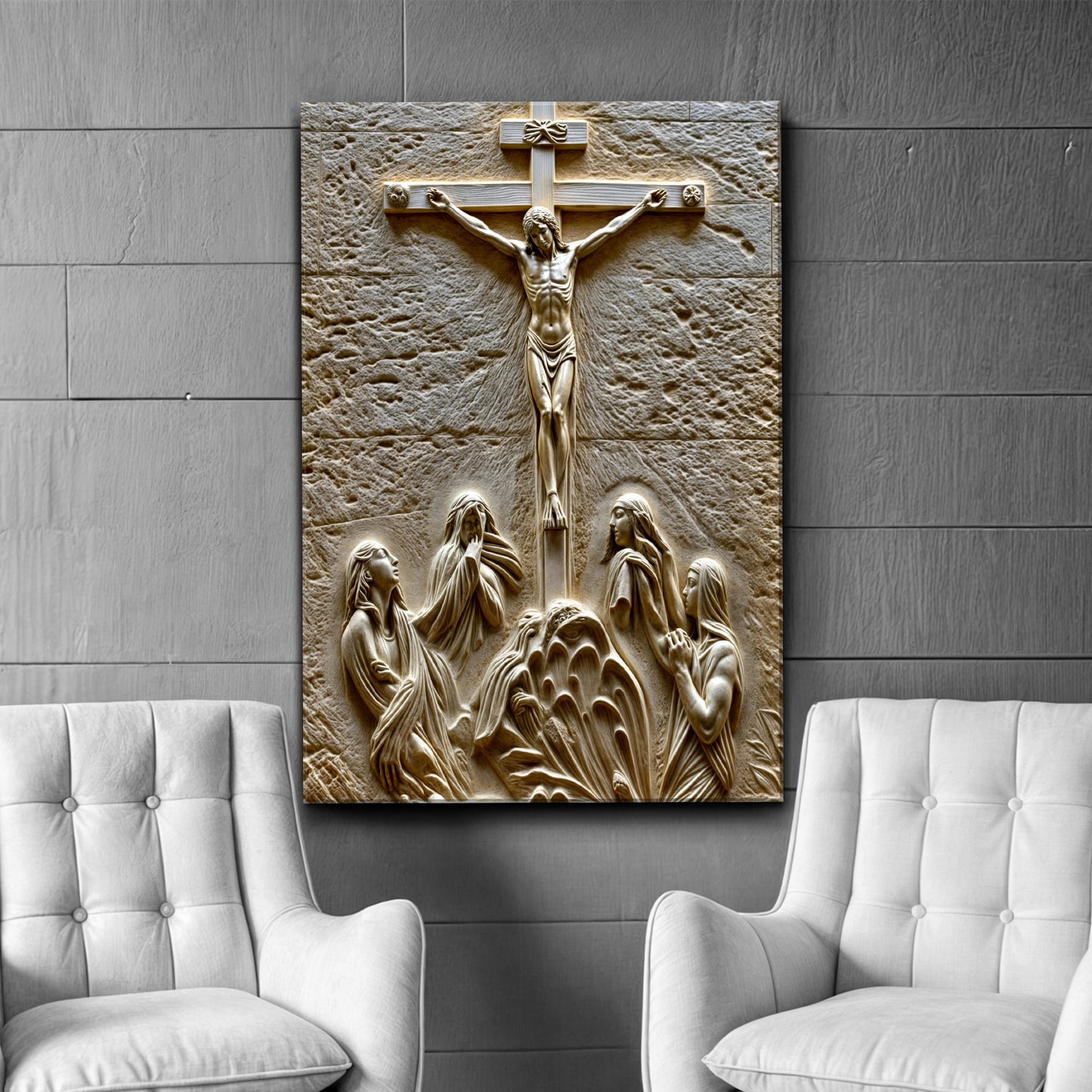 Three Cross Calvary Hill Wall Art