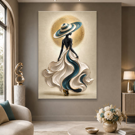 Elegant Teal Couture Lady