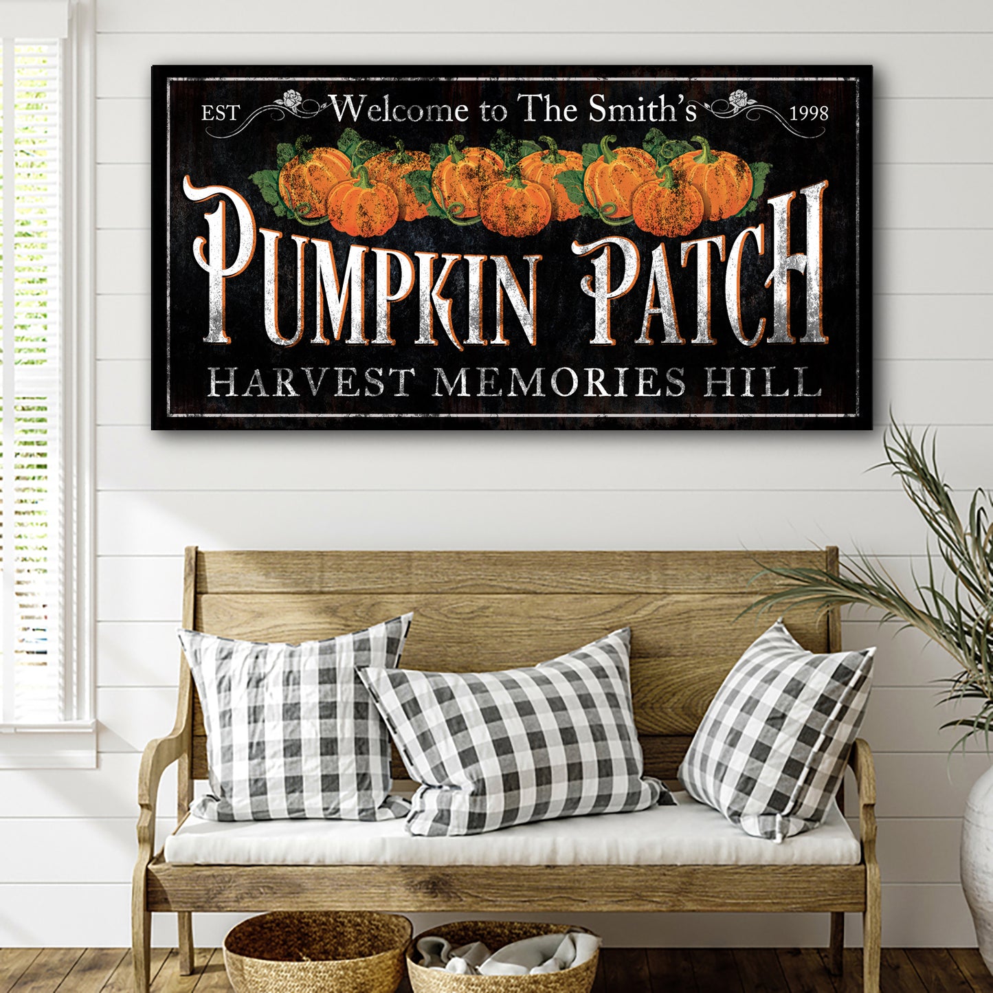 Personalized Pumpkin Patch Sign IX