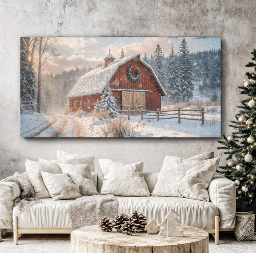 Vintage Christmas Barn Wall Art II