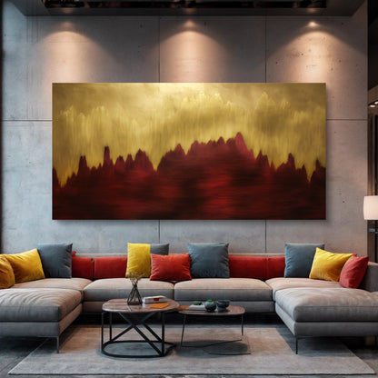 Red and Gold Ascent Wall Art