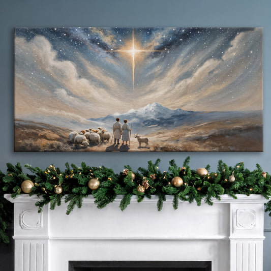 Shepherds Walking Christmas Wall Art
