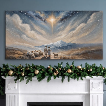 Shepherds Walking Christmas Wall Art