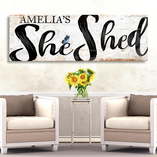 Personalized She Shed Sign VIII