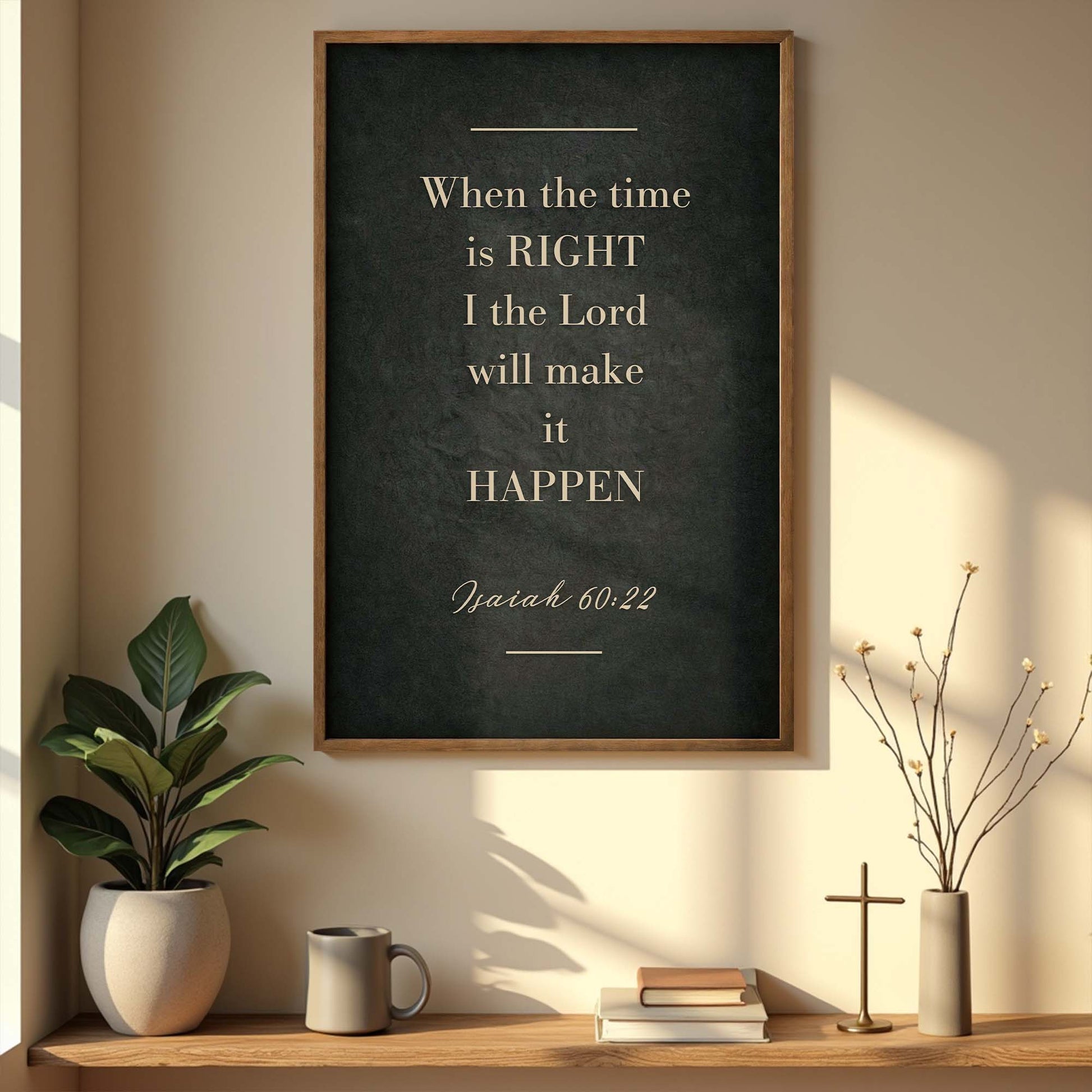 When The Time Is Right - Isaiah 60:22 Faith Sign