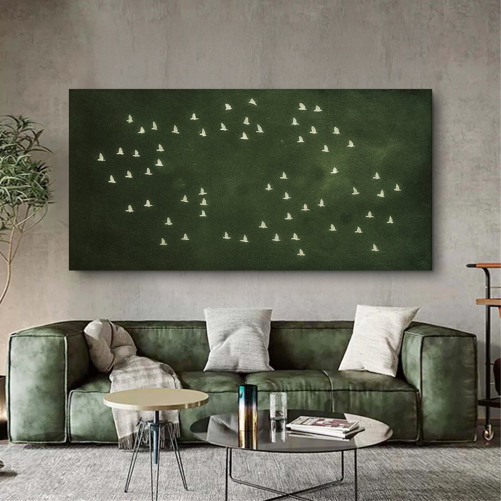 Birds Migration Abstract Wall Art II