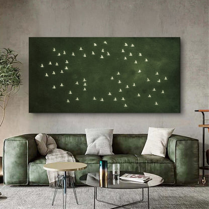 Birds Migration Abstract Wall Art II