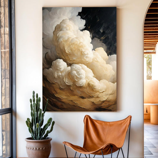 Beige Cloud Abstract Wall Art