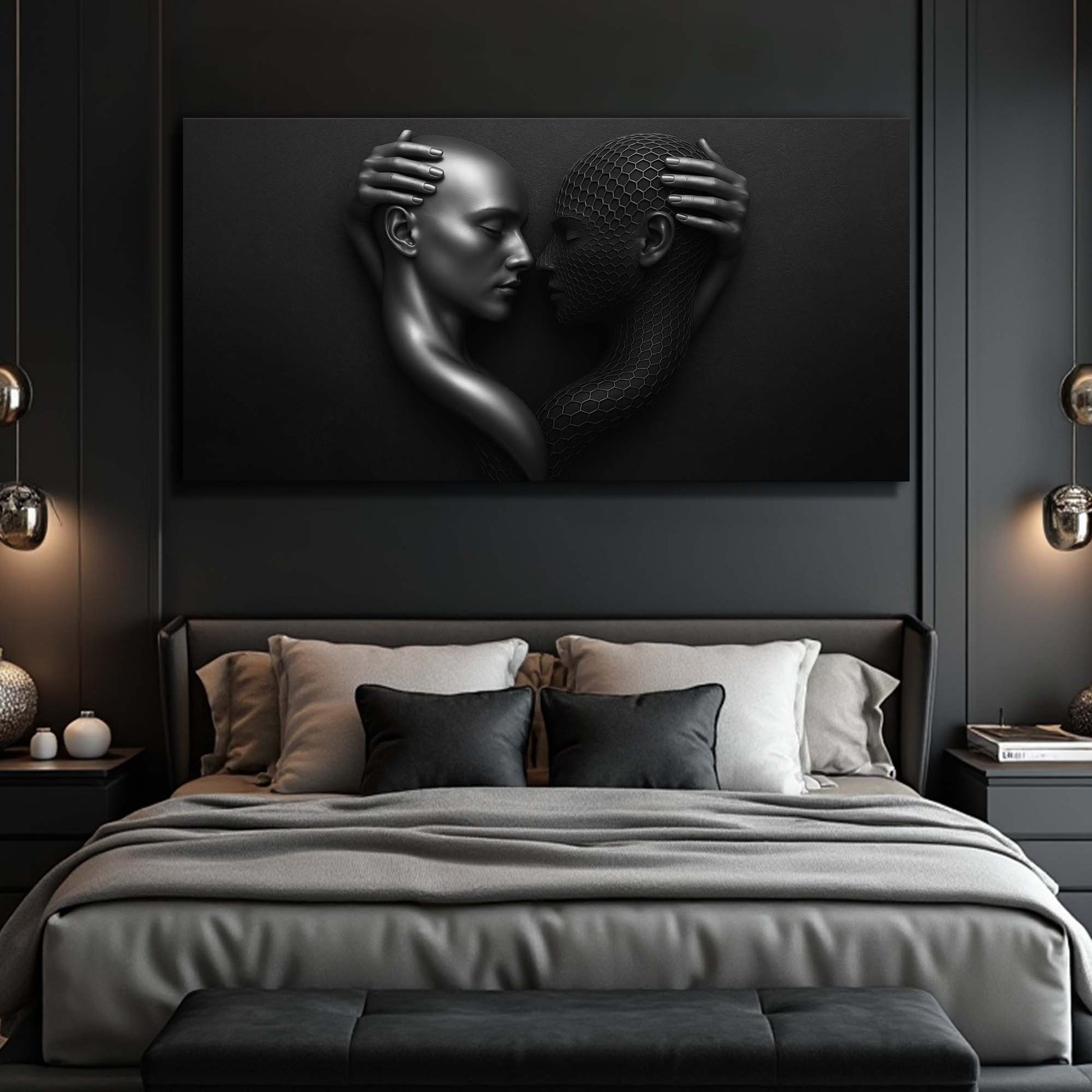 Eternal Love Figure Abstract Wall Art III